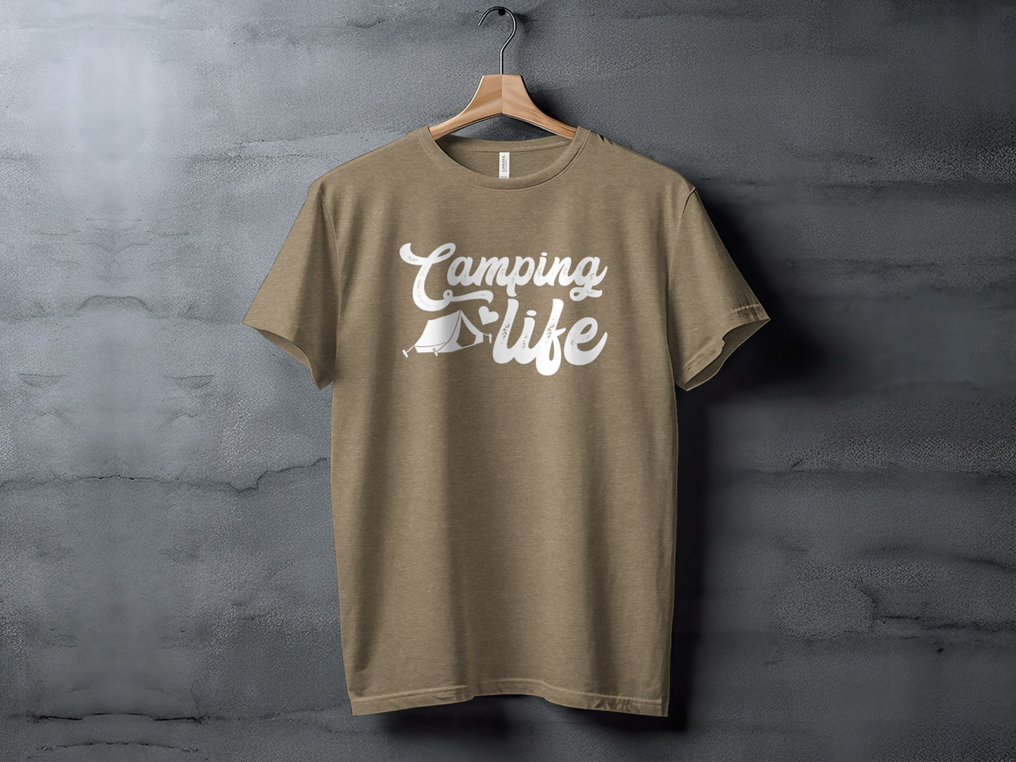 Camping Is Life With Tent And Heart Design T-Shirt T-Shirt - Outdoor & Adventure Collection - Mile Marker 16 Gear by Cloud 16 Clothing Co.