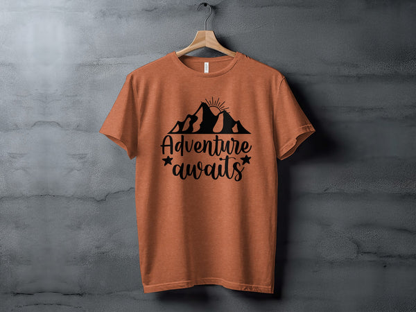 Adventure Awaits Mountain Tee Shirt for Outdoor Lovers