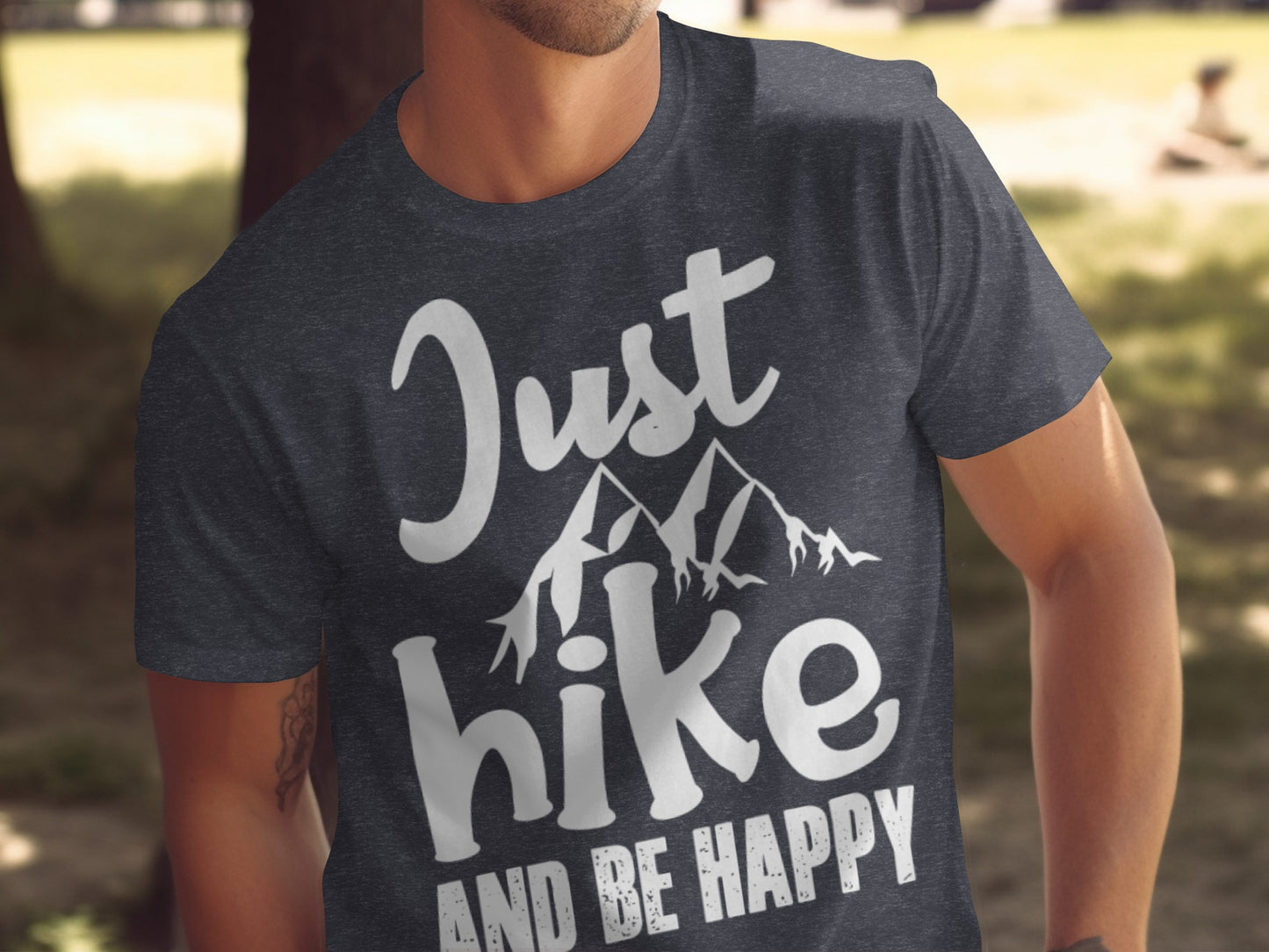 Just Hike Mountains And Be Happy Mountain Lover T-Shirt T-Shirt - Outdoor & Adventure Collection - Mile Marker 16 Gear by Cloud 16 Clothing Co.
