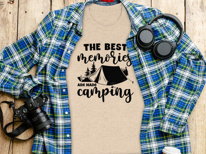 The Best Memories Are Made Camping Outdoors T-Shirt T-Shirt - Outdoor & Adventure Collection - Mile Marker 16 Gear by Cloud 16 Clothing Co.