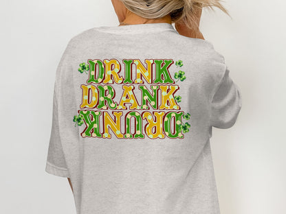 Scrappy Malone's Bar, Irish Pub Design, Shamrock Clover Green Bar Logo, Personalized Bar Sign, St Patricks Day Theme T-Shirt - Scrappy Malone's Bar 100-Proof Humor - Cloud 16 Clothing Co.