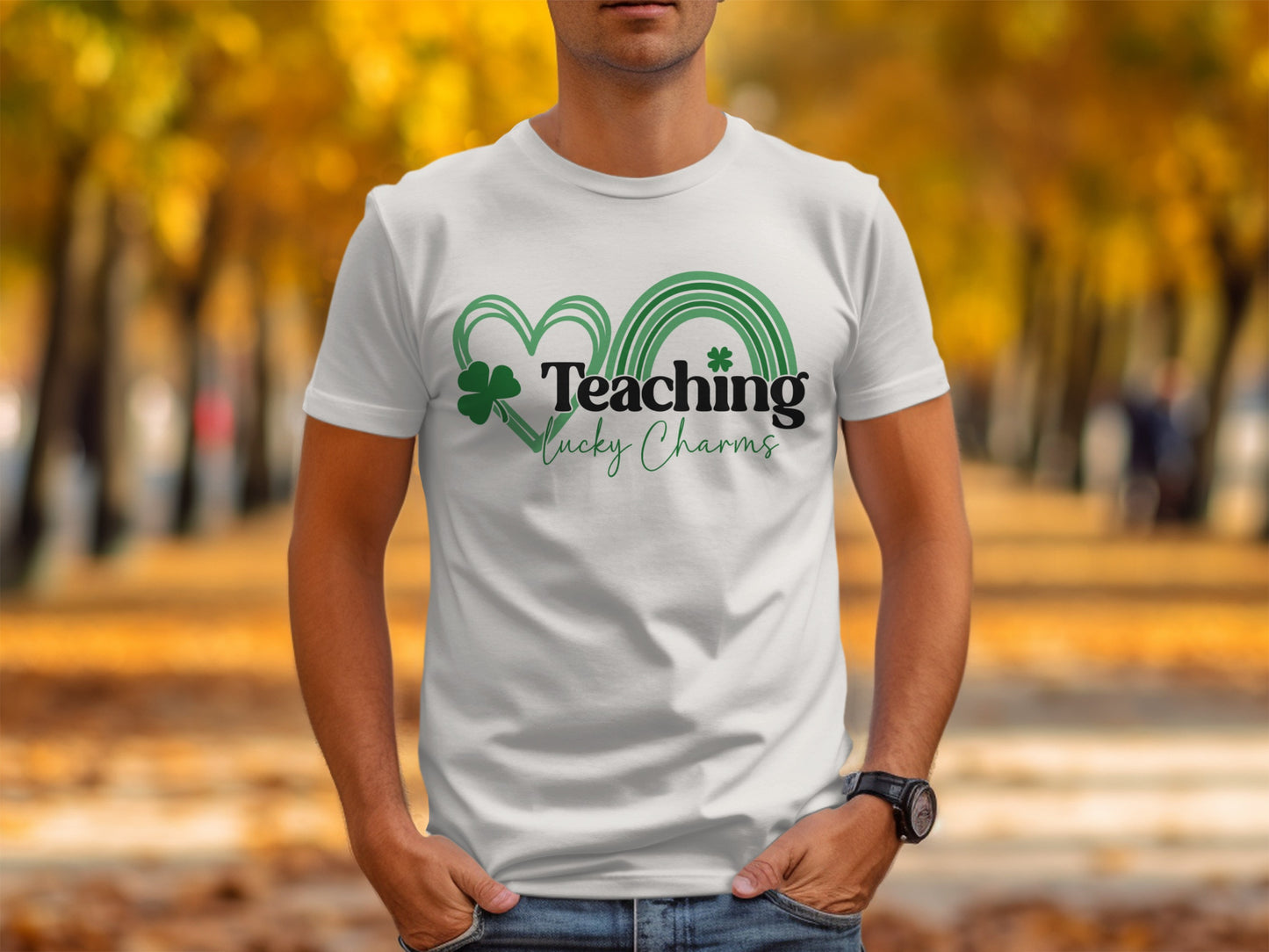 Teaching Lucky Charms Heart Rainbow T-shirt