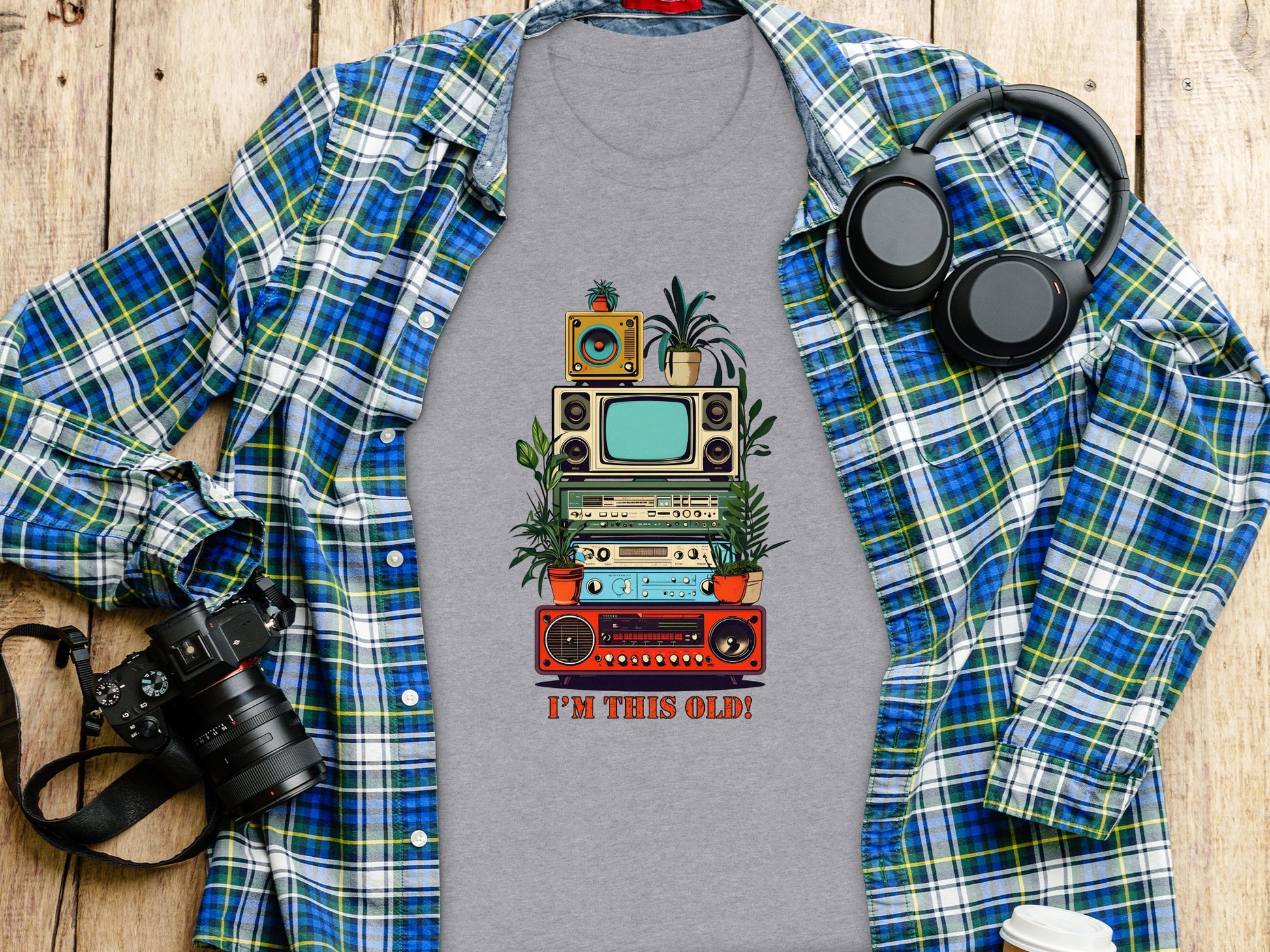Retro Electronics Stack I'm This Old Graphic T-Shirt