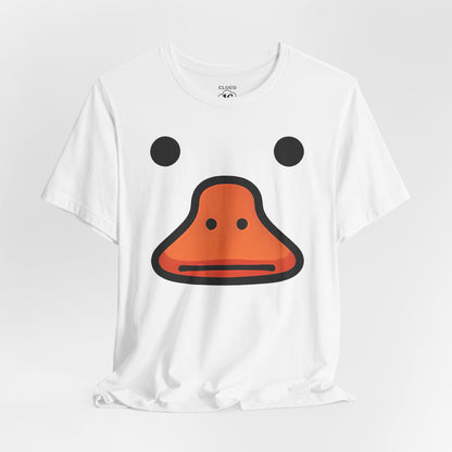 Quirky Duck Face T-Shirt - Funny Animal Graphic Tee for Duck Lovers