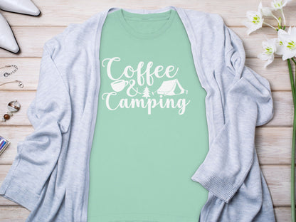 Coffee and Camping Adventure Design Long Sleeve T-Shirt Long Sleeve Tee - Outdoor & Adventure Collection - Mile Marker 16 Gear by Cloud 16 Clothing Co.
