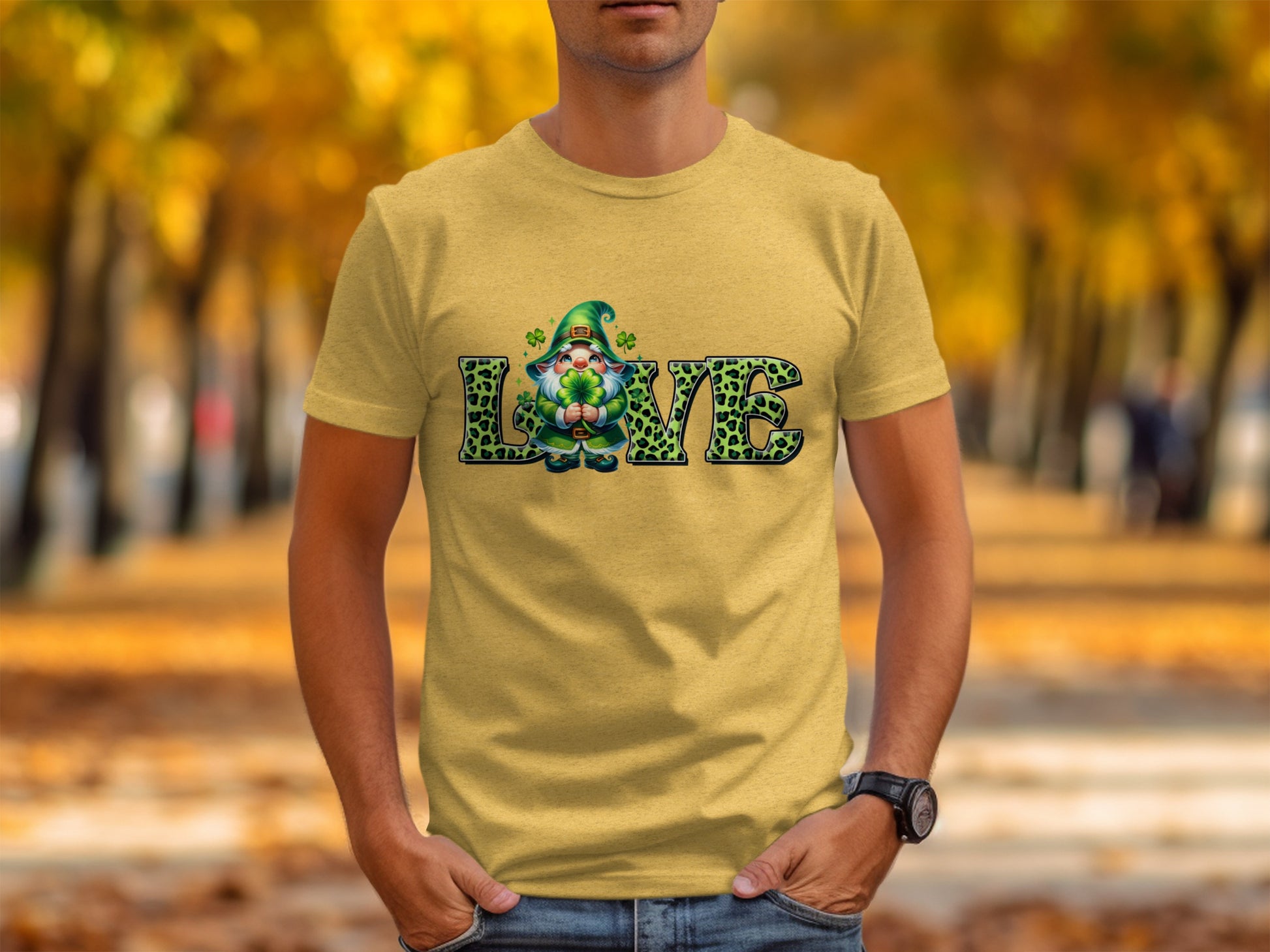 St. Patrick's Day Gnome Love Graphic T-shirt