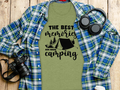 The Best Memories Are Made Camping Outdoors T-Shirt T-Shirt - Outdoor & Adventure Collection - Mile Marker 16 Gear by Cloud 16 Clothing Co.