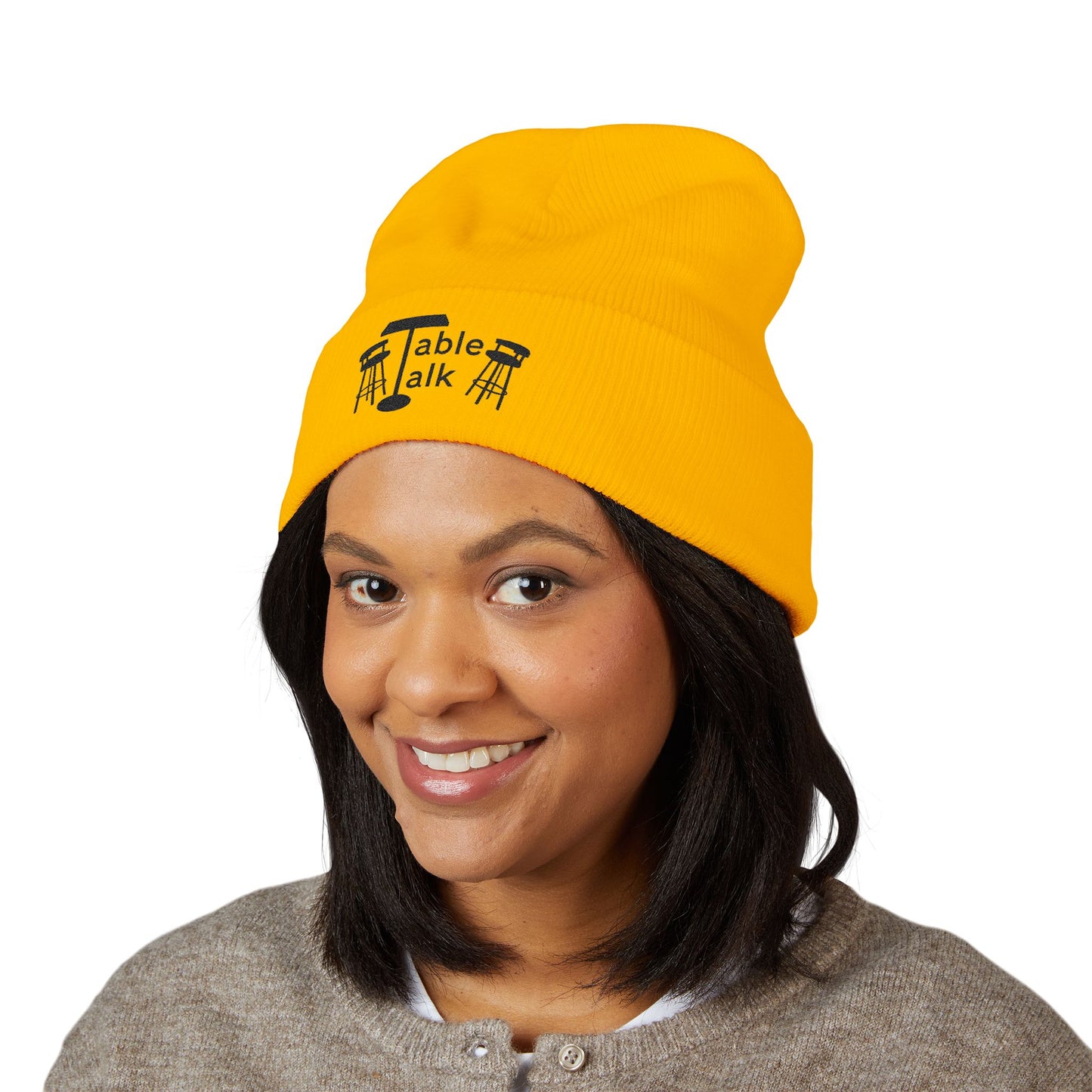 Table Talk Logo Embroidered Cuffed Beanie