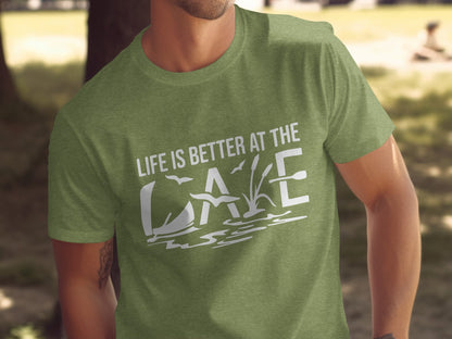 Life Is Better At The Lake Design Graphic Tee T-Shirt T-Shirt - Outdoor & Adventure Collection - Mile Marker 16 Gear by Cloud 16 Clothing Co.