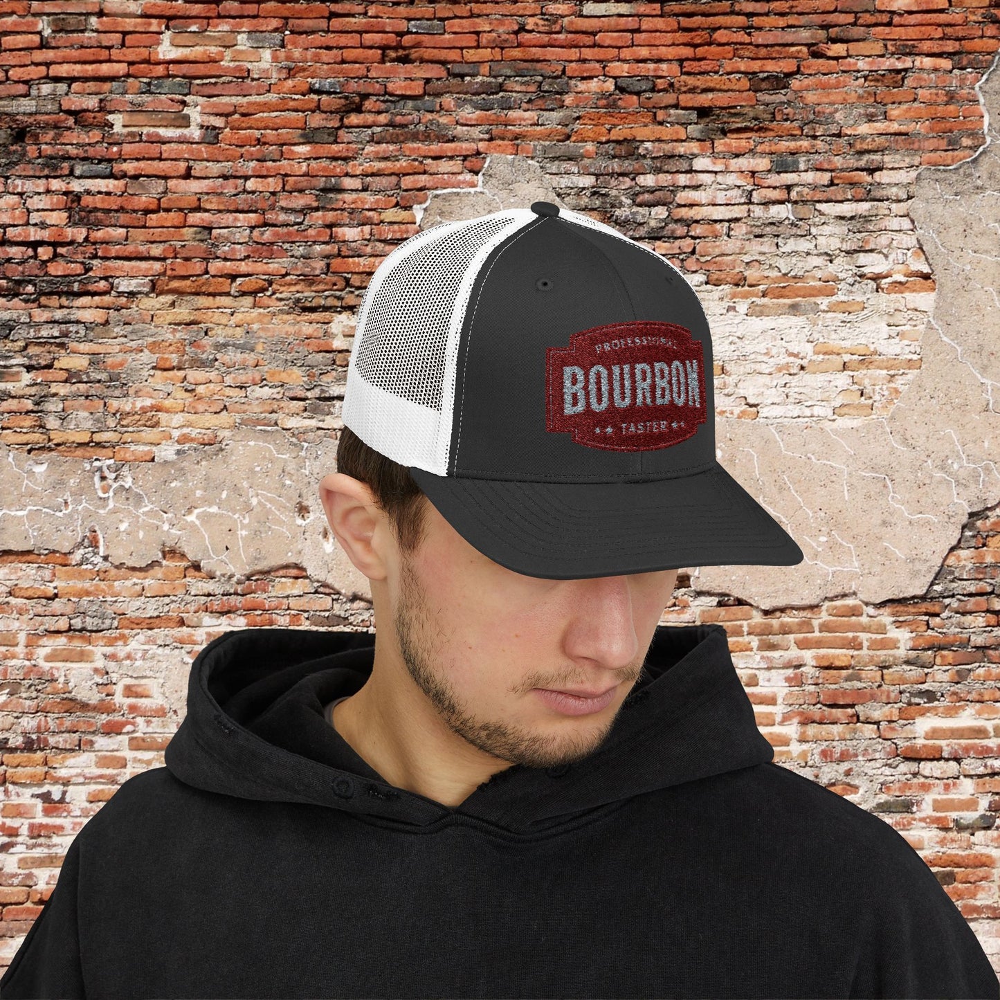 Premium Bourbon Lover Snapback Hat - Embroidered Trucker Cap for Men