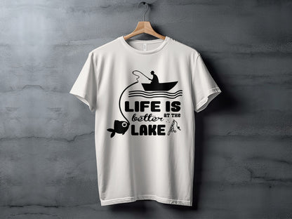 Life Is Better At The Lake Fishing Adventure Graphic T-Shirt T-Shirt - Outdoor & Adventure Collection - Mile Marker 16 Gear by Cloud 16 Clothing Co.
