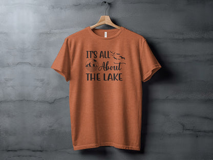 It's All About The Lake Mountain and Birds Graphic T-Shirt T-Shirt - Outdoor & Adventure Collection - Mile Marker 16 Gear by Cloud 16 Clothing Co.