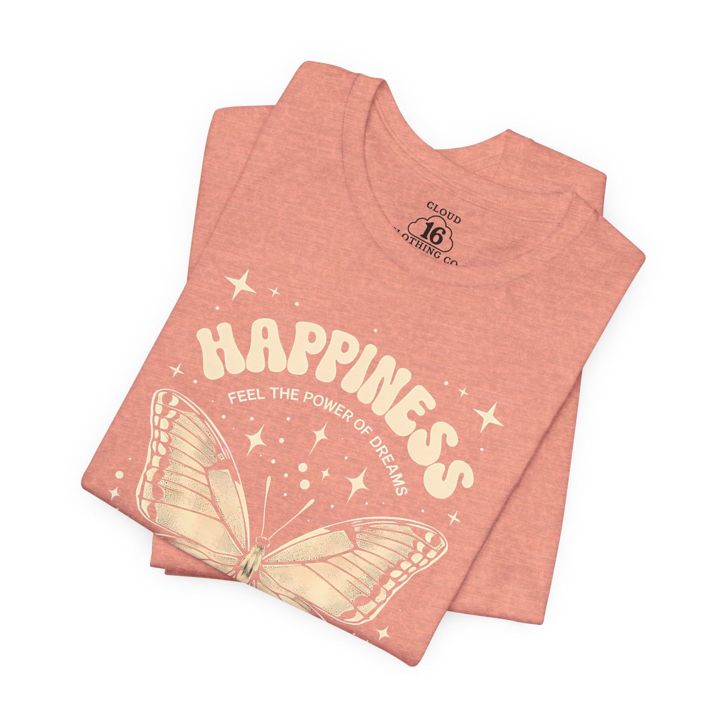 Happiness Butterfly Tee - Womens Inspirational T-Shirt | Positive Vibes Apparel