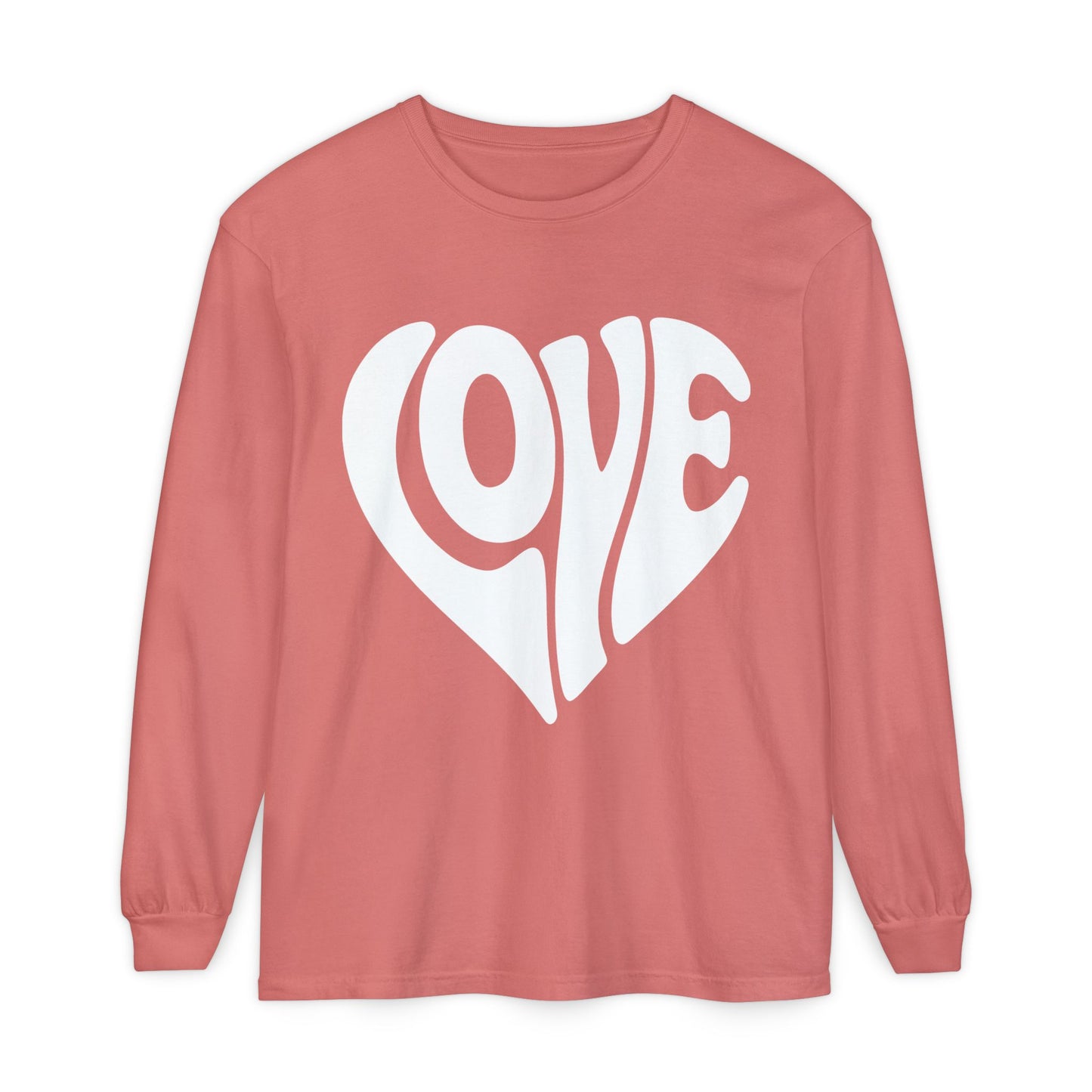 Love Heart Long Sleeve T-Shirt - Unisex Cozy Valentine's Day Gift