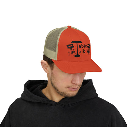 Table Talk Logo Embroidered Snapback Trucker Cap