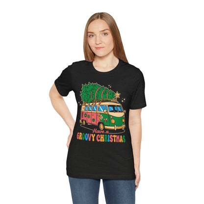 Have a Groovy Christmas - Vintage Van with Tree Shirt