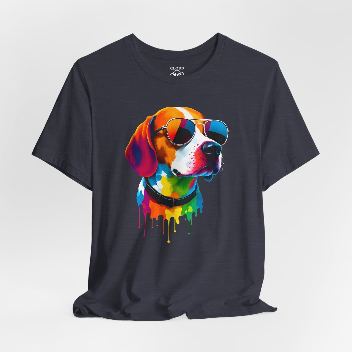 Vibrant Dog Portrait T-Shirt - Unisex Pet Lover Gift | Cool Summer Graphic Tee