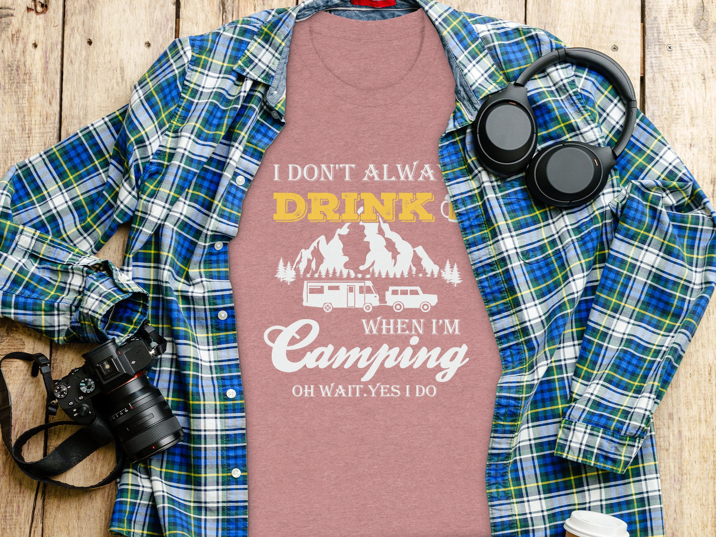 Camping Trip Funny Drinking Quote Graphic Adventure T-Shirt T-Shirt - Outdoor & Adventure Collection - Mile Marker 16 Gear by Cloud 16 Clothing Co.
