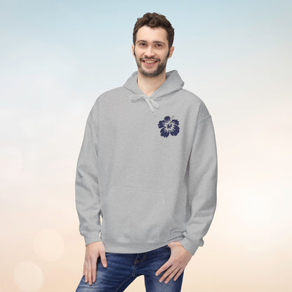 Ocean Beach Floral Hoodie - Surf-Inspired Unisex Fleece for Beach Lovers
