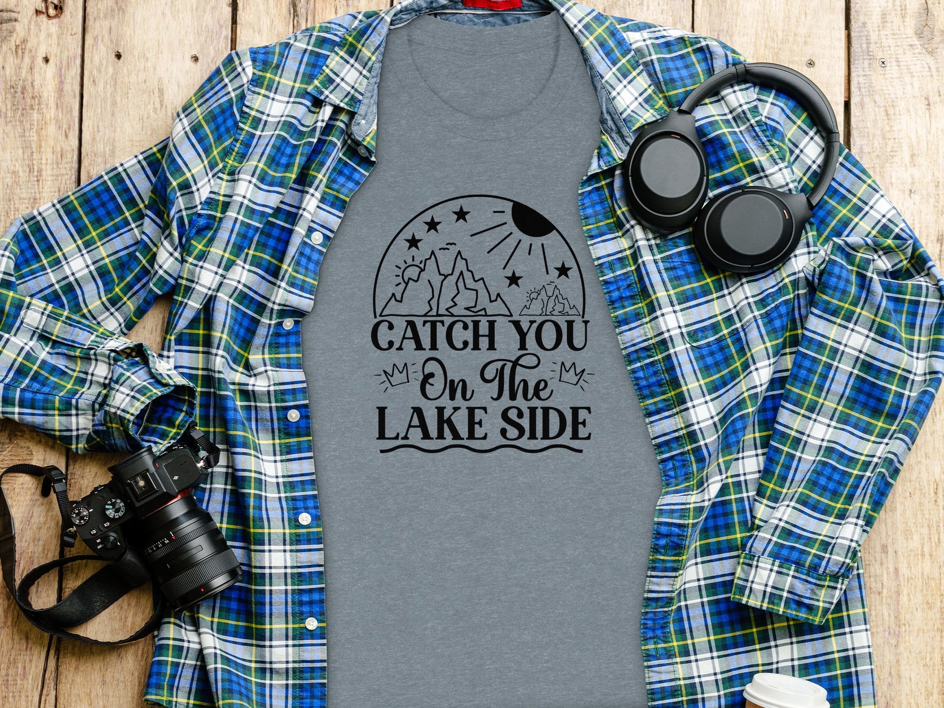 Catch You On The Lake Side Graphic Design Unisex T-Shirt T-Shirt - Outdoor & Adventure Collection - Mile Marker 16 Gear by Cloud 16 Clothing Co.