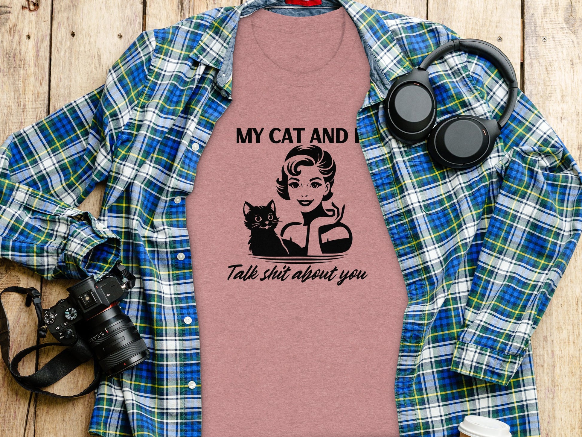 My Cat and I Talk Shit About You Funny Shirt