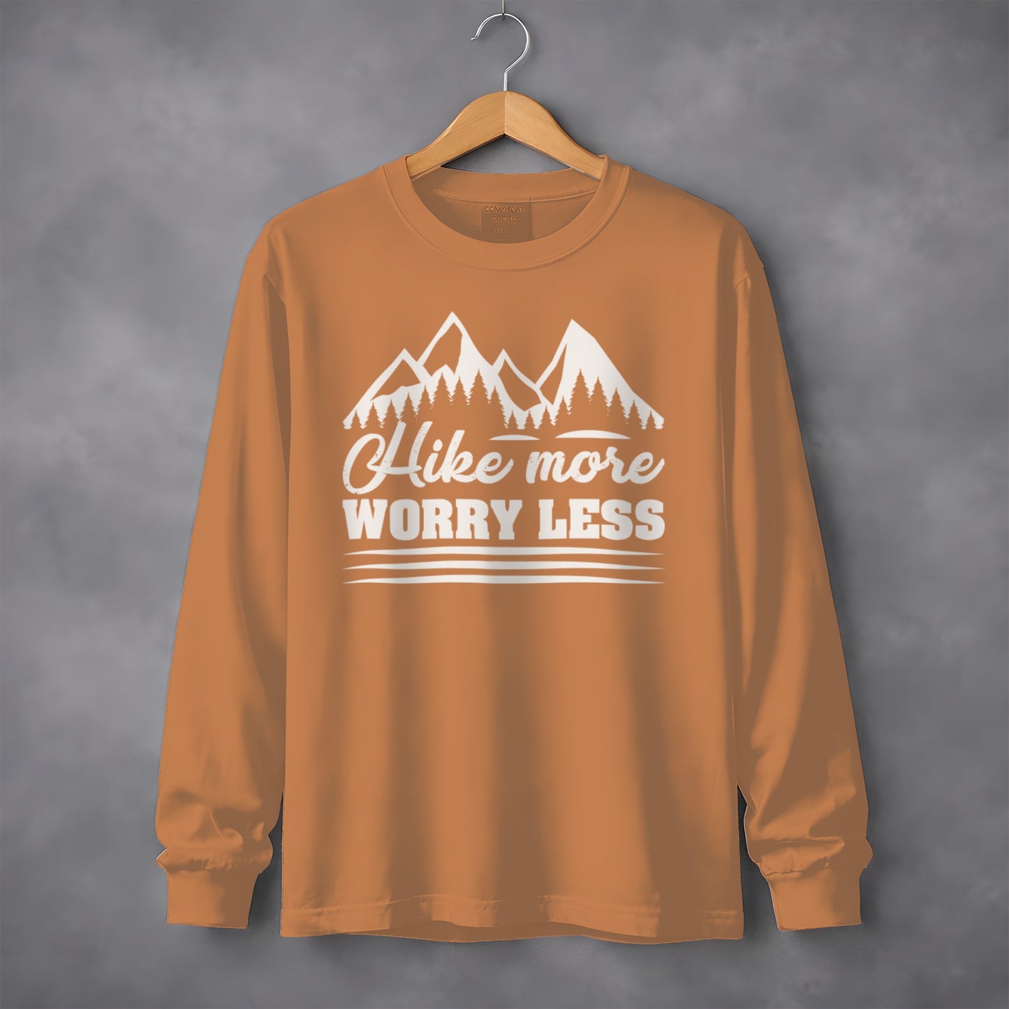 Hike More Worry Less Graphic Long Sleeve Shirt