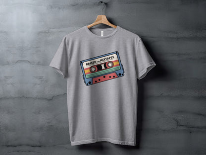Raised on Mixtapes Retro Cassette Graphic T-Shirt