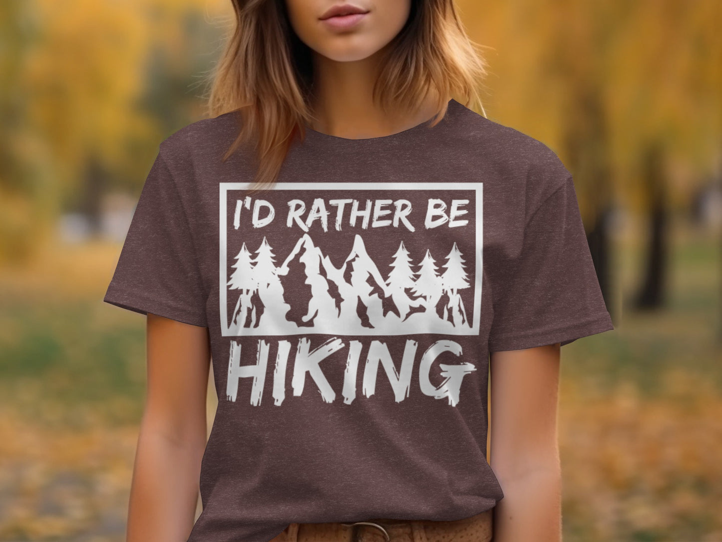I would rather be Hiking outdoors Mountain T-Shirt T-Shirt - Outdoor & Adventure Collection - Mile Marker 16 Gear by Cloud 16 Clothing Co.
