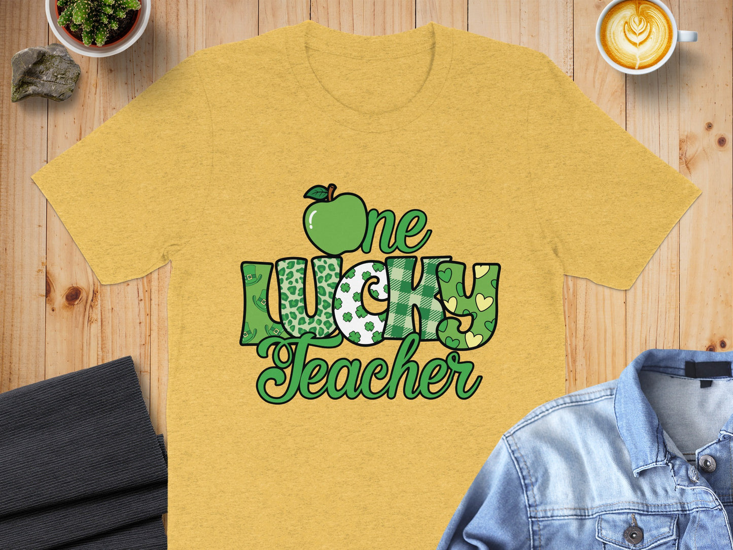 One Lucky Teacher Graphic Tee for Educators