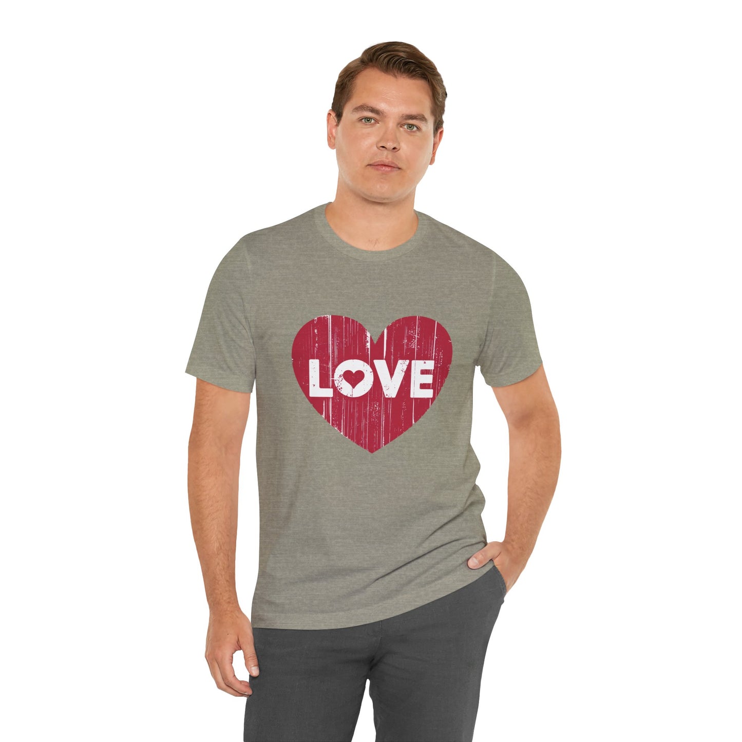 Love T-Shirt - Vintage Distressed Heart Graphic Tee