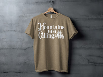Mountains Are Calling And I Must Go Graphic Design T-Shirt T-Shirt - Outdoor & Adventure Collection - Mile Marker 16 Gear by Cloud 16 Clothing Co.