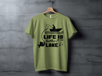 Life Is Better At The Lake Fishing Adventure Graphic T-Shirt T-Shirt - Outdoor & Adventure Collection - Mile Marker 16 Gear by Cloud 16 Clothing Co.