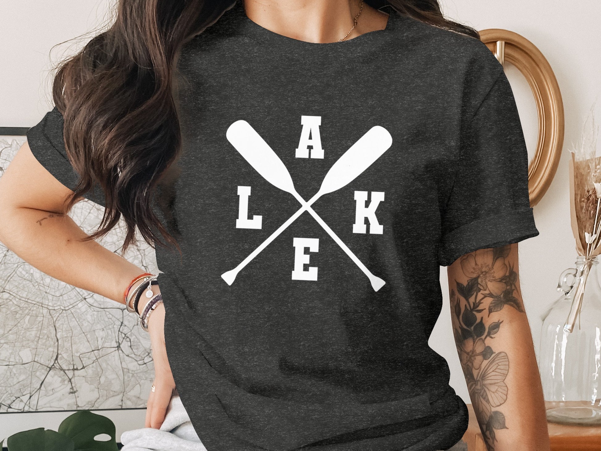 A Lake With Paddle Outdoors Adventure Summer Vacation T-Shirt T-Shirt - Outdoor & Adventure Collection - Mile Marker 16 Gear by Cloud 16 Clothing Co.