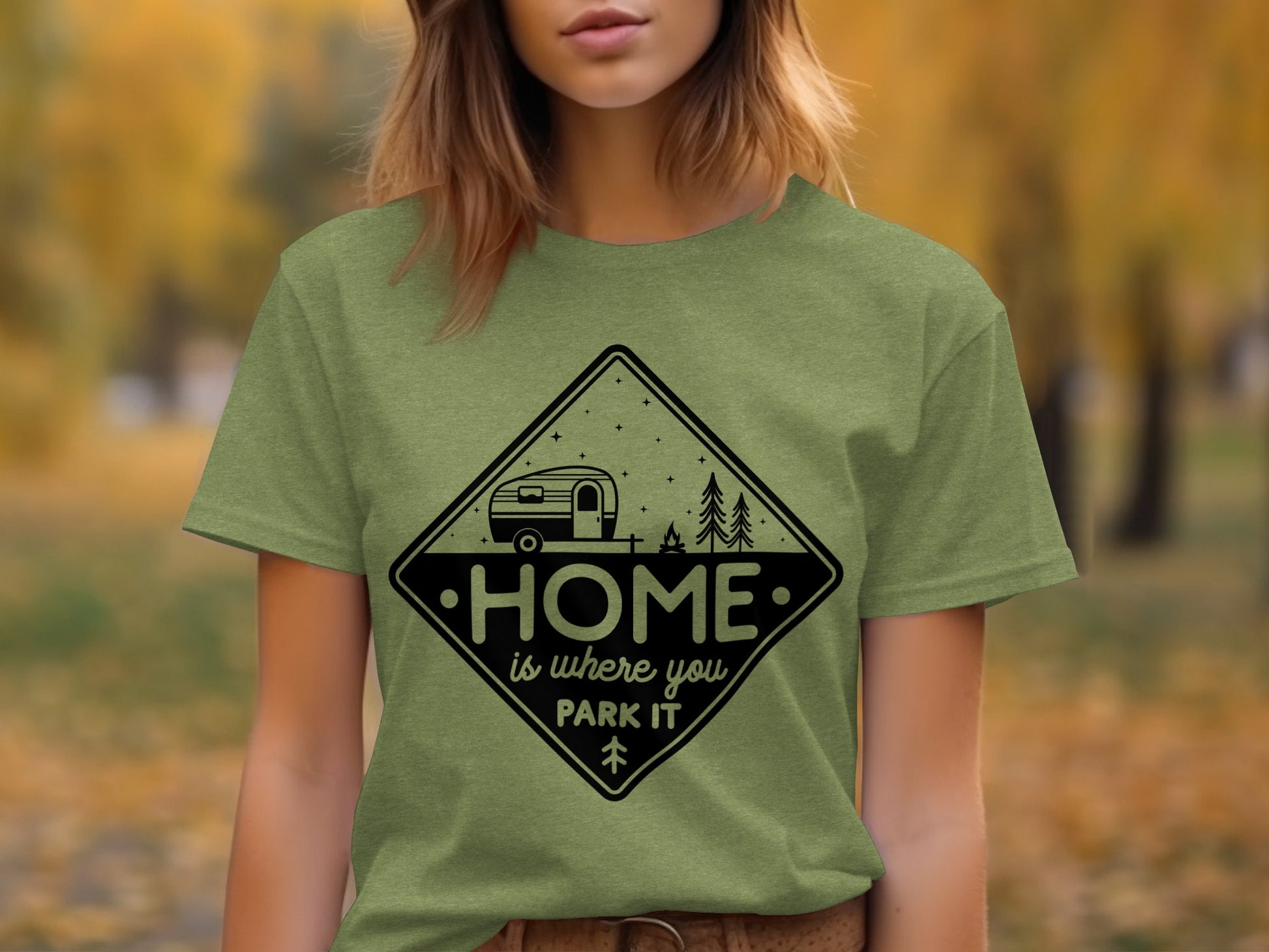 Home Is Where You Park It Camping RV Adventure T-Shirt T-Shirt - Outdoor & Adventure Collection - Mile Marker 16 Gear by Cloud 16 Clothing Co.