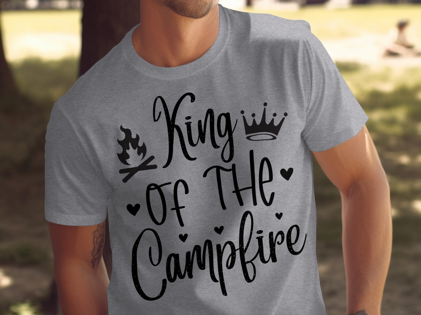 King Of The Campfire With Campfire and Crown T-Shirt T-Shirt - Outdoor & Adventure Collection - Mile Marker 16 Gear by Cloud 16 Clothing Co.