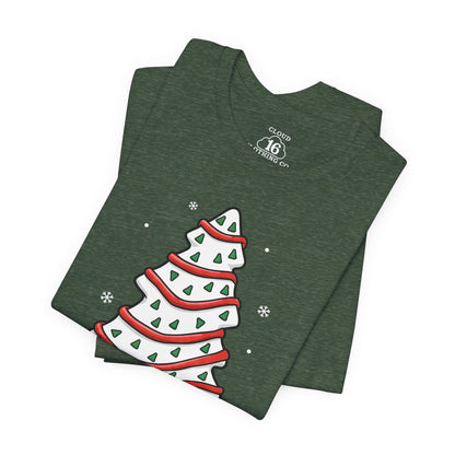 Christmas Tree Cake Unisex T-Shirt - Festive Holiday Tee