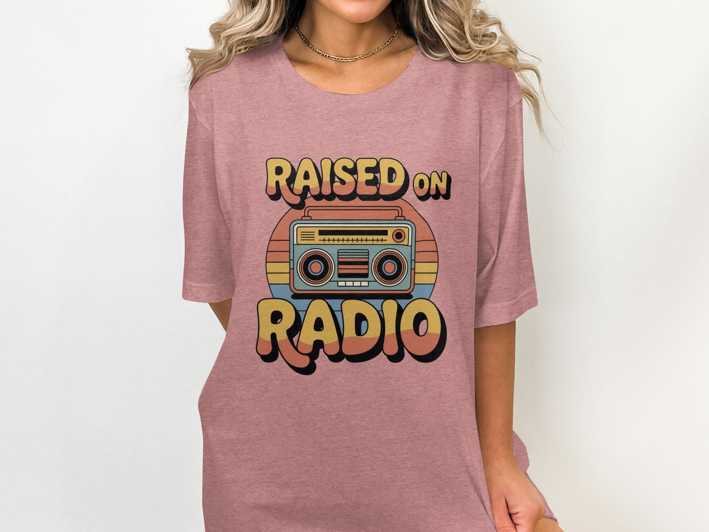 Raised on Radio Graphic T-Shirt Retro Style Design
