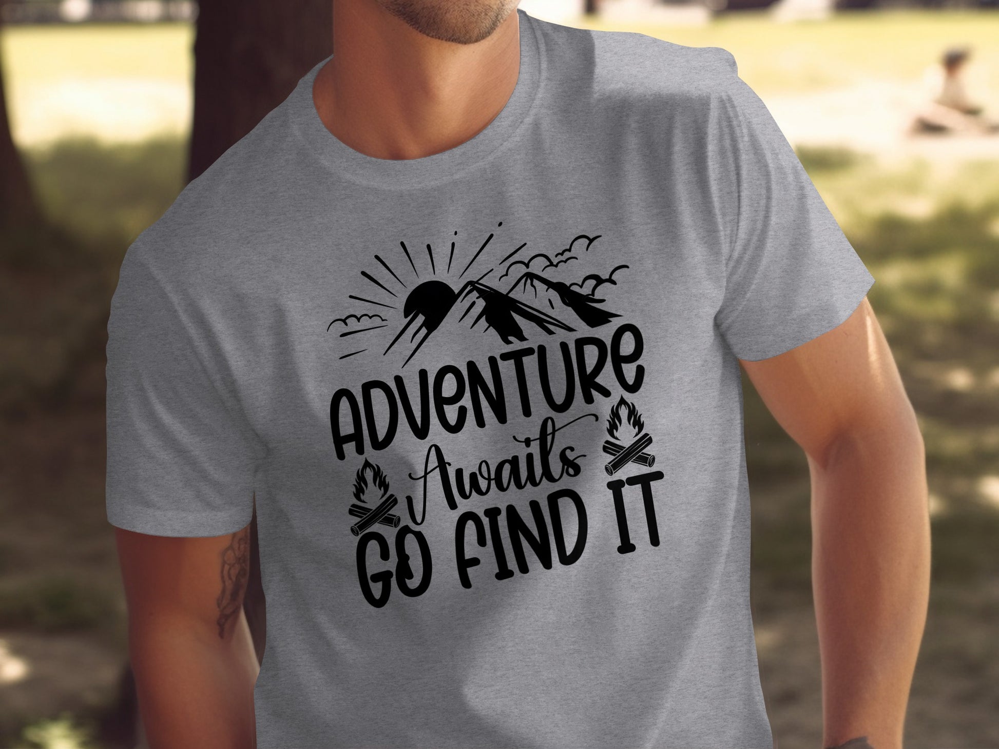 Adventure Awaits Go Find It Outdoorsy Graphic T-Shirt T-Shirt - Outdoor & Adventure Collection - Mile Marker 16 Gear by Cloud 16 Clothing Co.