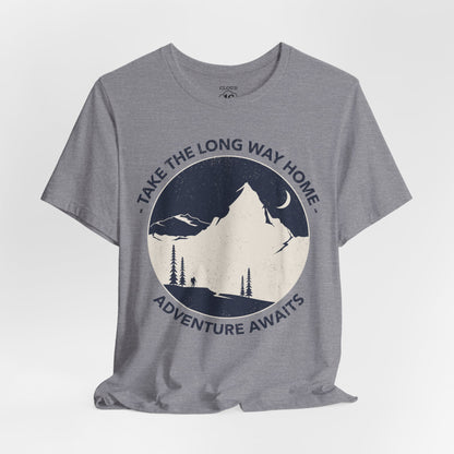 Adventure Awaits Graphic Tee - Unisex Outdoor Travel Shirt