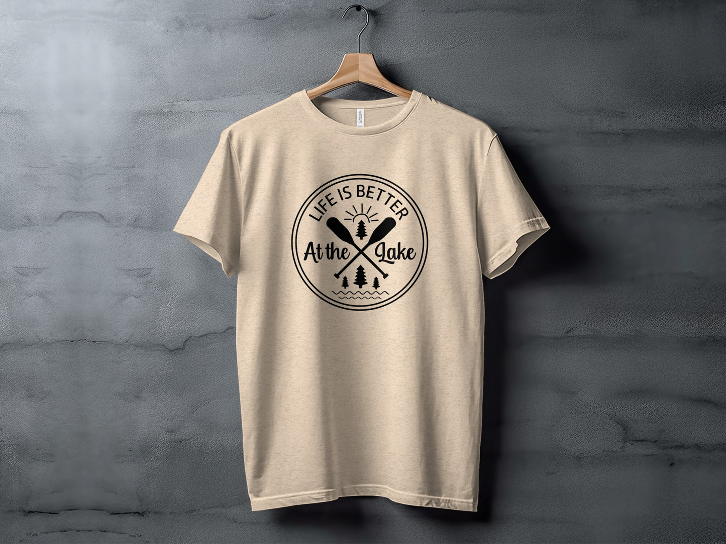 Life Is Better At The Lake Paddle Sun Trees T-Shirt T-Shirt - Outdoor & Adventure Collection - Mile Marker 16 Gear by Cloud 16 Clothing Co.