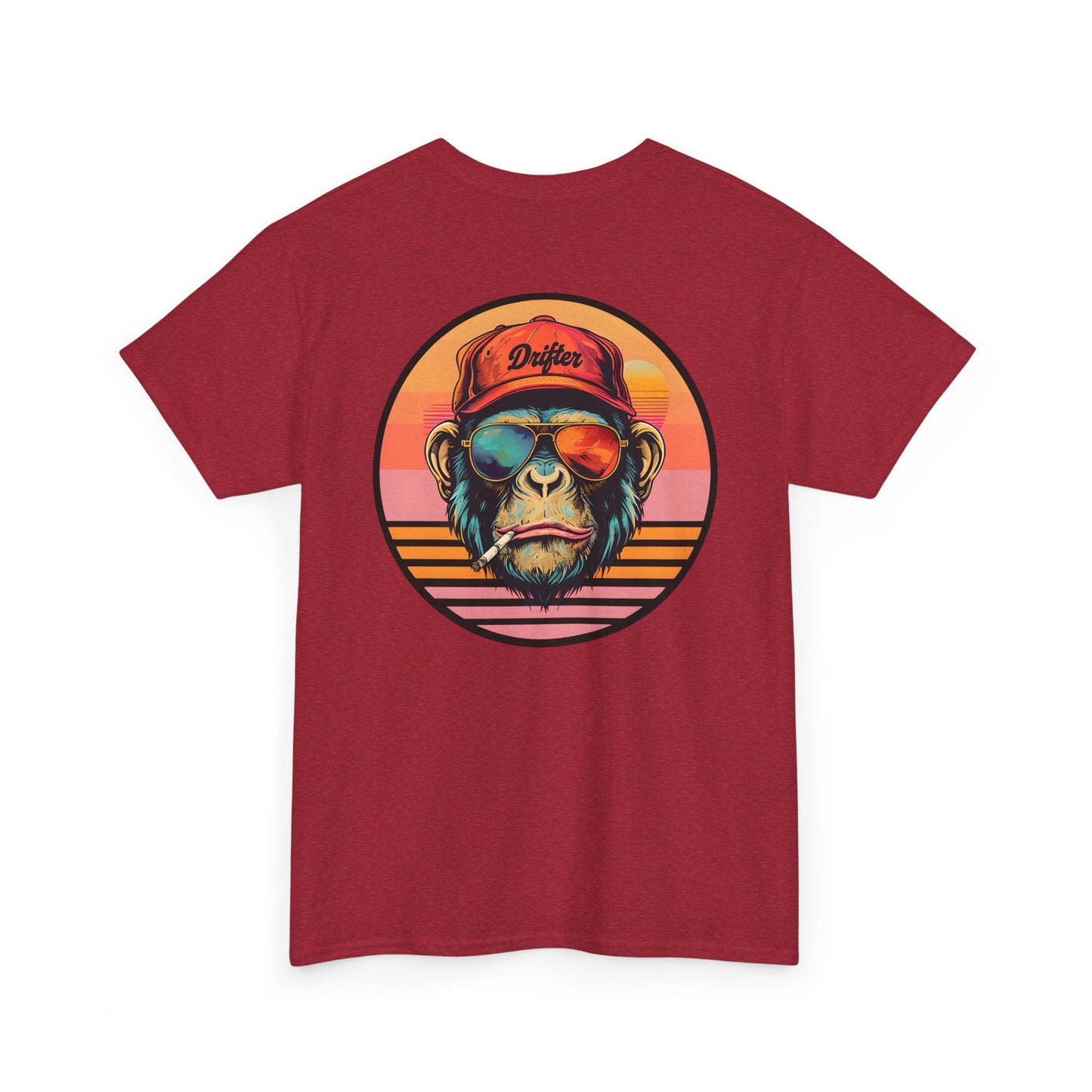 Retro Monkey Graphic T-Shirt - Unisex Heavy Cotton Tee