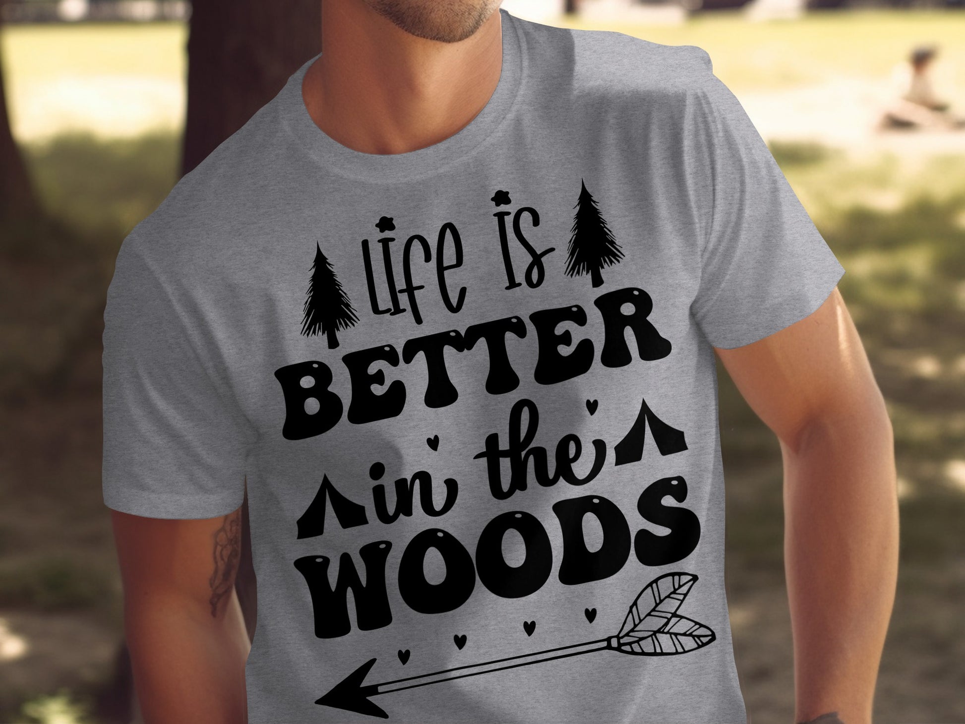 Life Is Better In The Woods With Arrow T-Shirt T-Shirt - Outdoor & Adventure Collection - Mile Marker 16 Gear by Cloud 16 Clothing Co.
