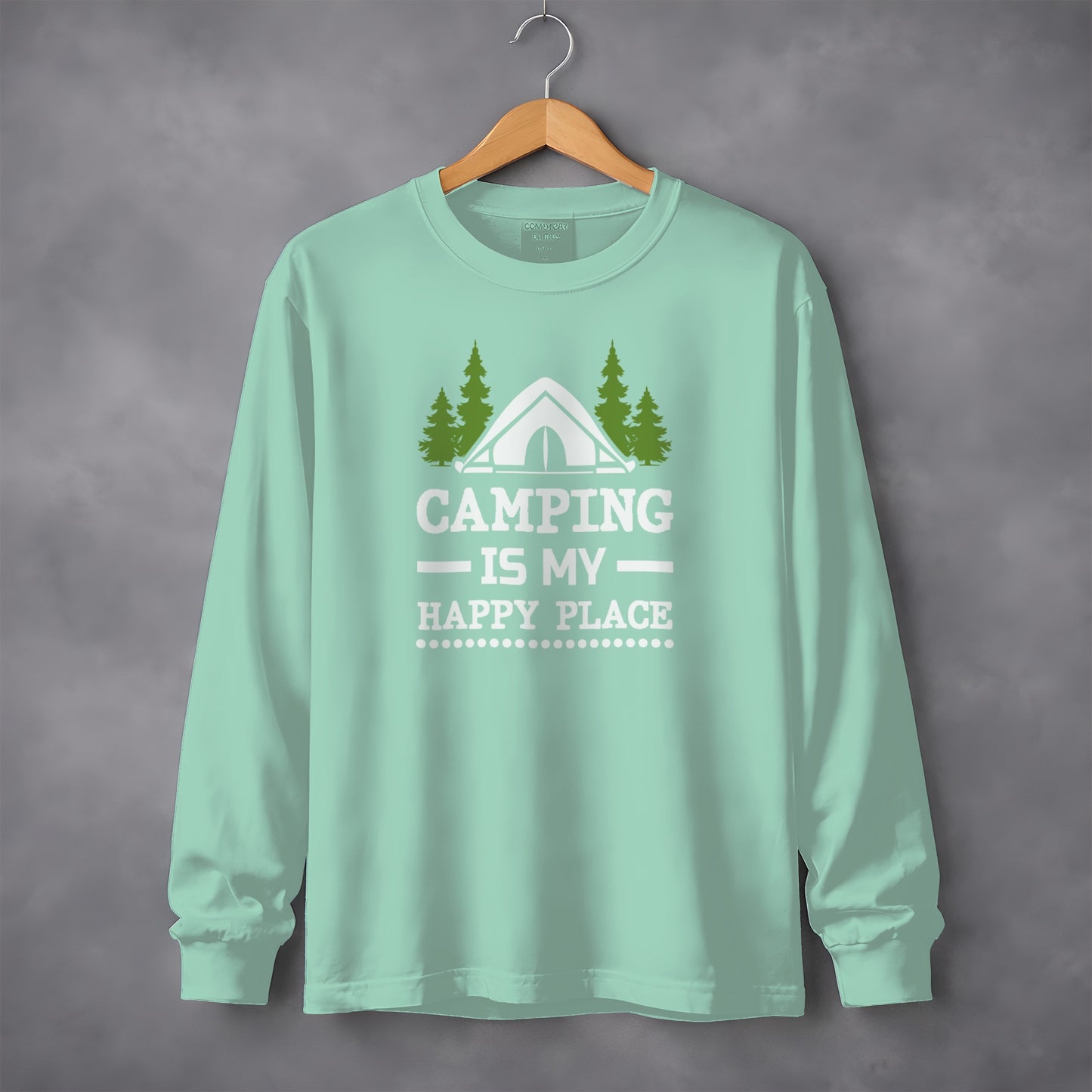 Camping Is My Happy Place Long Sleeve Shirt