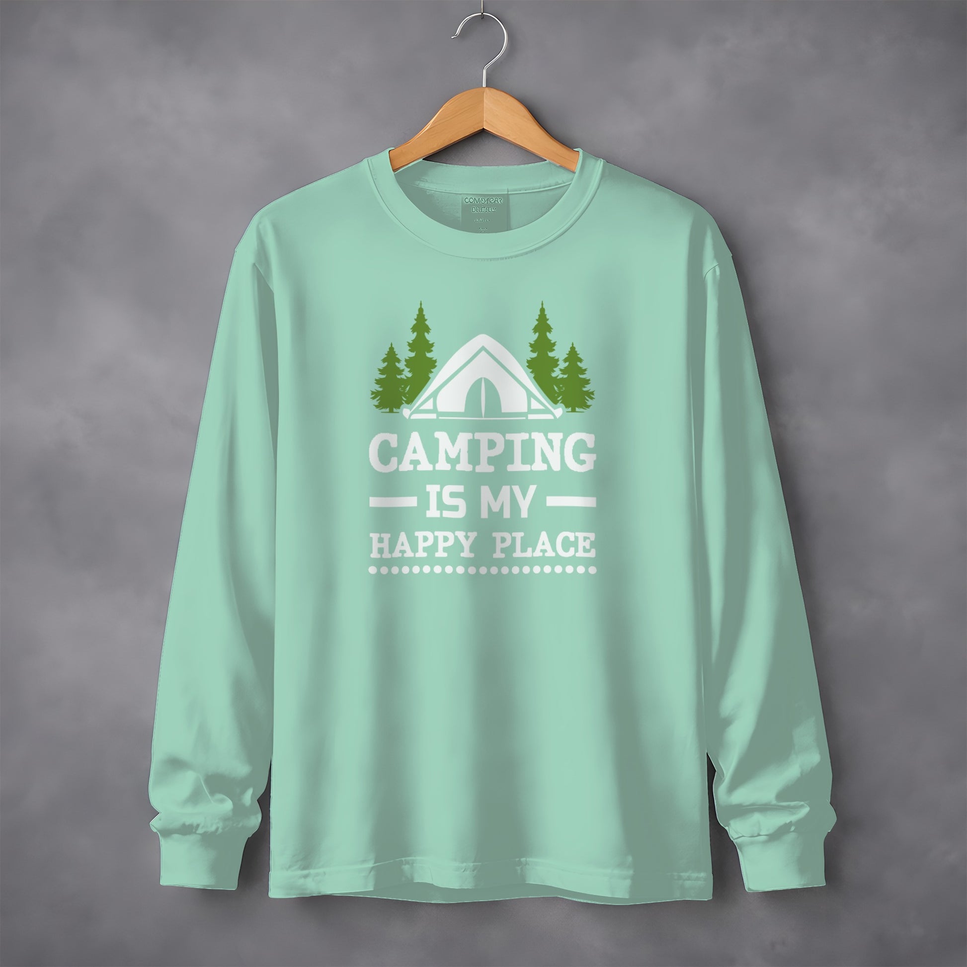 Camping Is My Happy Place Long Sleeve Shirt