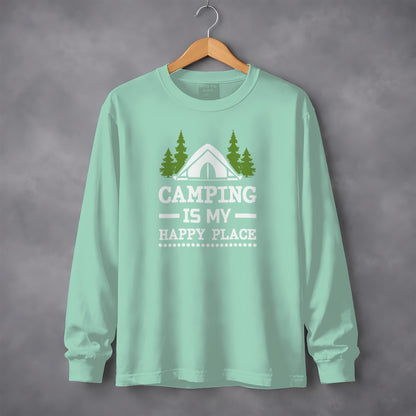 Camping Is My Happy Place Long Sleeve Shirt