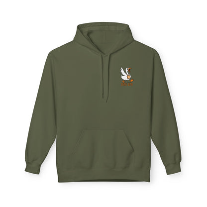 Duck Off Funny Hoodie - Unisex Fleece Pullover for Animal Lovers