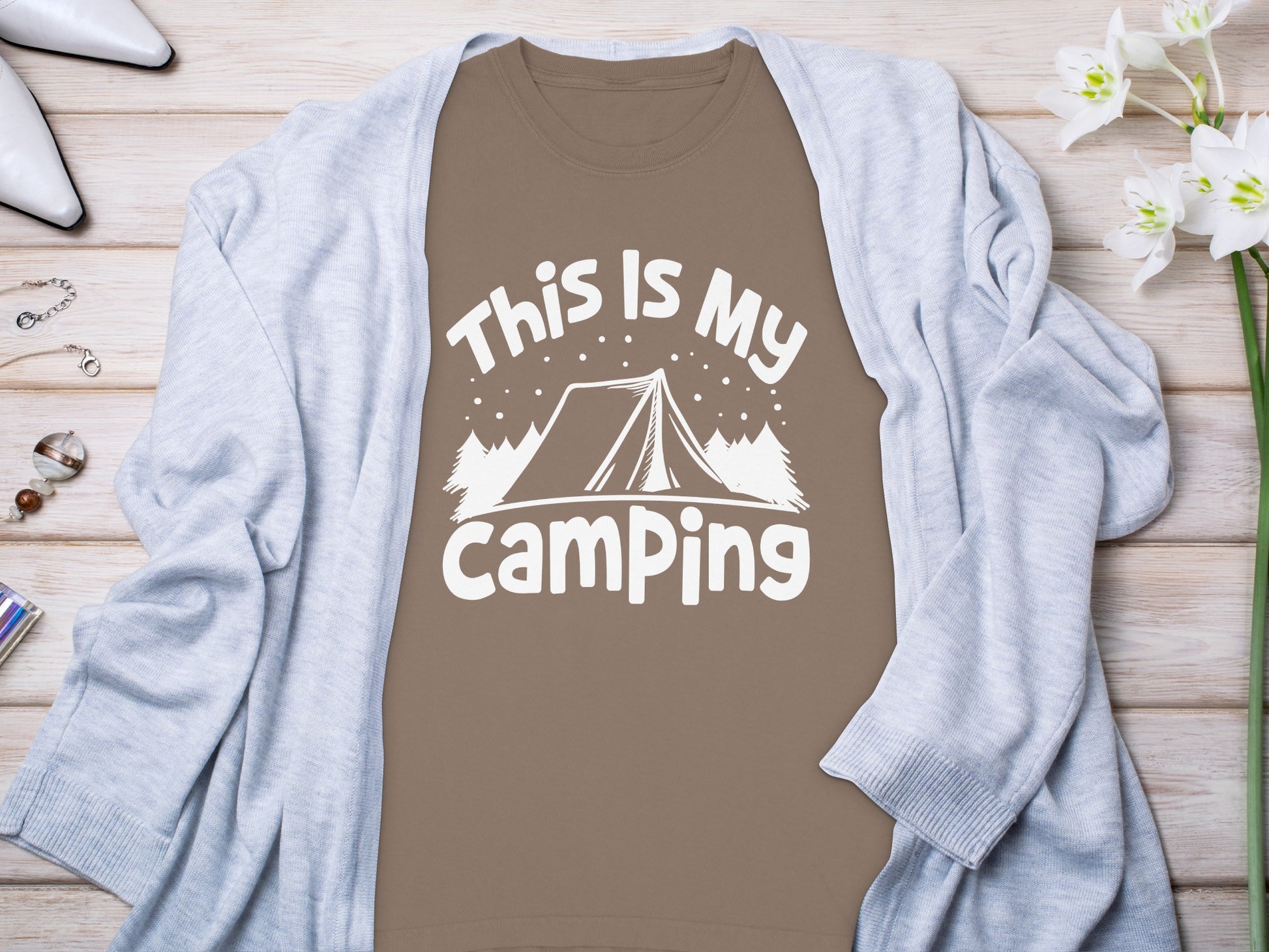 This Is My Camping Tent Graphic T-Shirt for Outdoor Adventures
