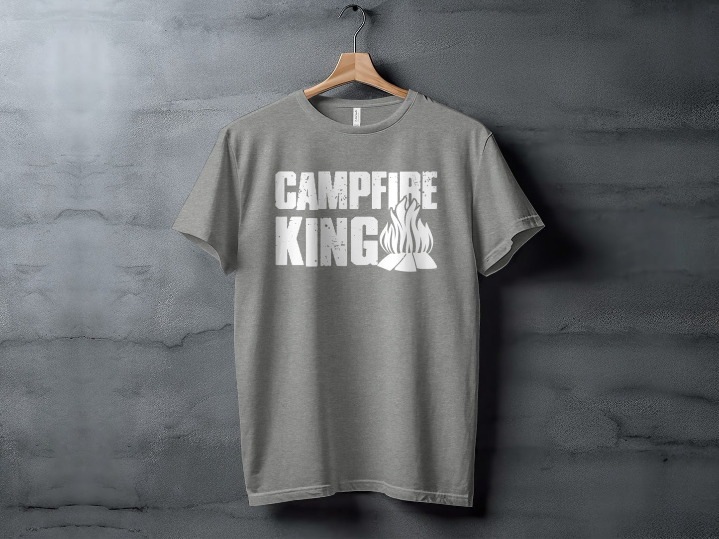 Campfire King Flames Graphic Outdoors Adventure T-Shirt T-Shirt - Outdoor & Adventure Collection - Mile Marker 16 Gear by Cloud 16 Clothing Co.