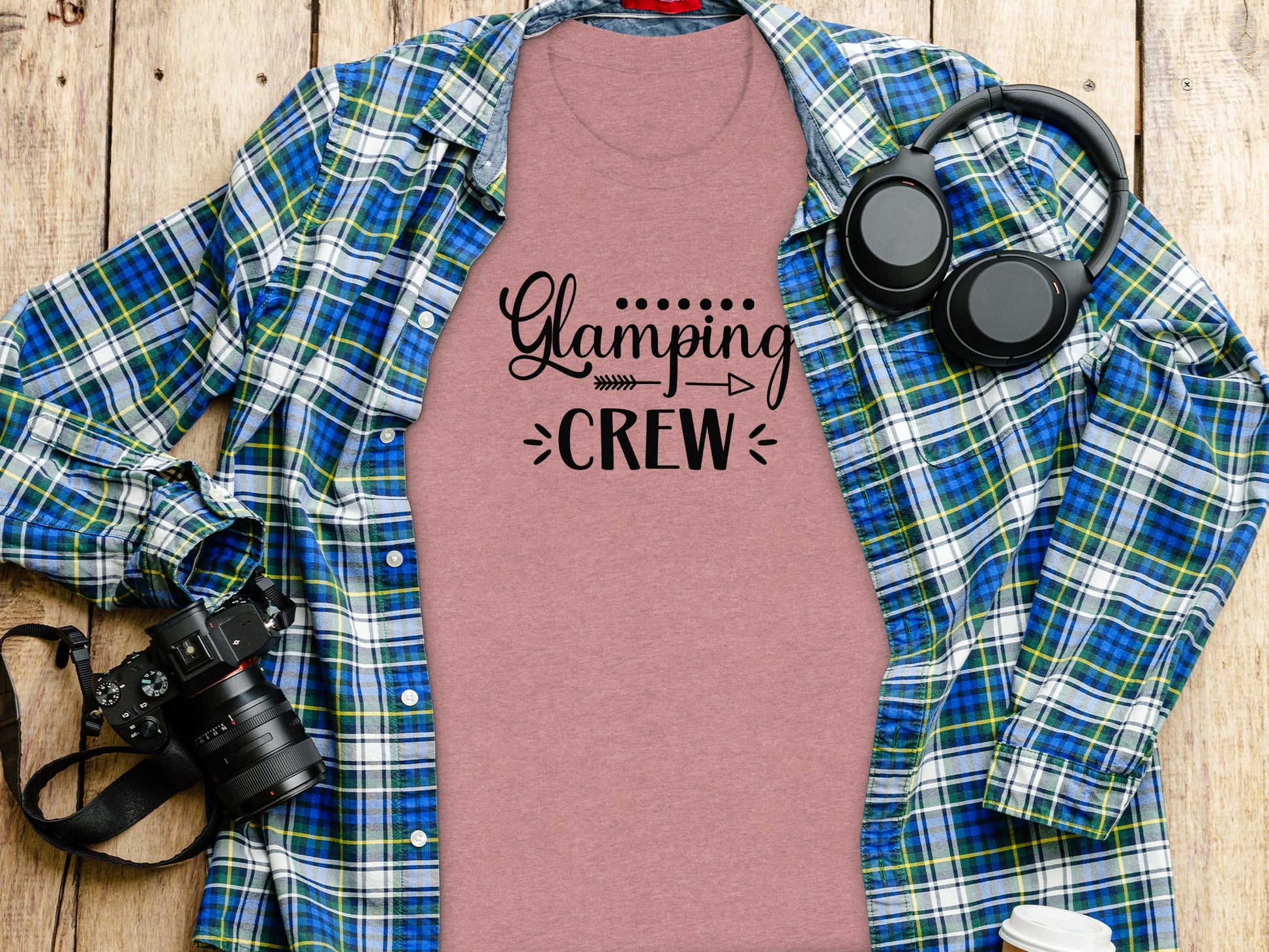 Glamping Crew Camping with Friends Family Outdoors T-Shirt T-Shirt - Outdoor & Adventure Collection - Mile Marker 16 Gear by Cloud 16 Clothing Co.