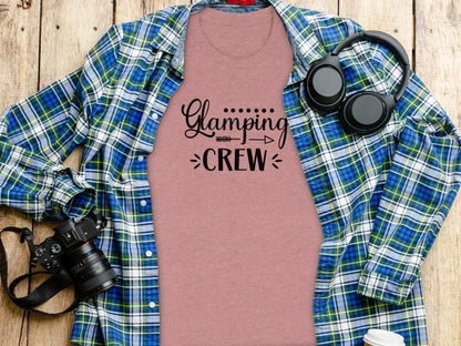 Glamping Crew Camping with Friends Family Outdoors T-Shirt T-Shirt - Outdoor & Adventure Collection - Mile Marker 16 Gear by Cloud 16 Clothing Co.